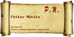 Petkov Mónika névjegykártya