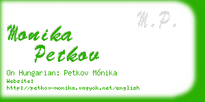 monika petkov business card