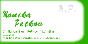 monika petkov business card